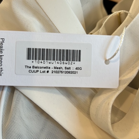 CUUP The Balconette Mesh Bra - Salt - Picture 8 of 10